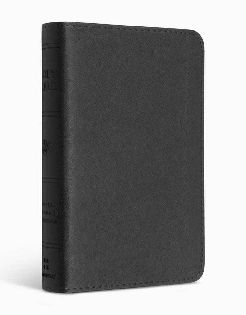 ESV Pocket Bible--soft leather-look, black