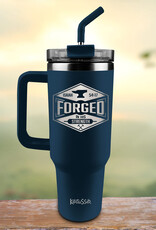 40 oz Stainless Steel Mug With Straw Forged