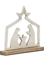 Metal and Wood Holy Family