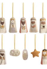 Children's Plush Nativity Ornaments - Set of 10