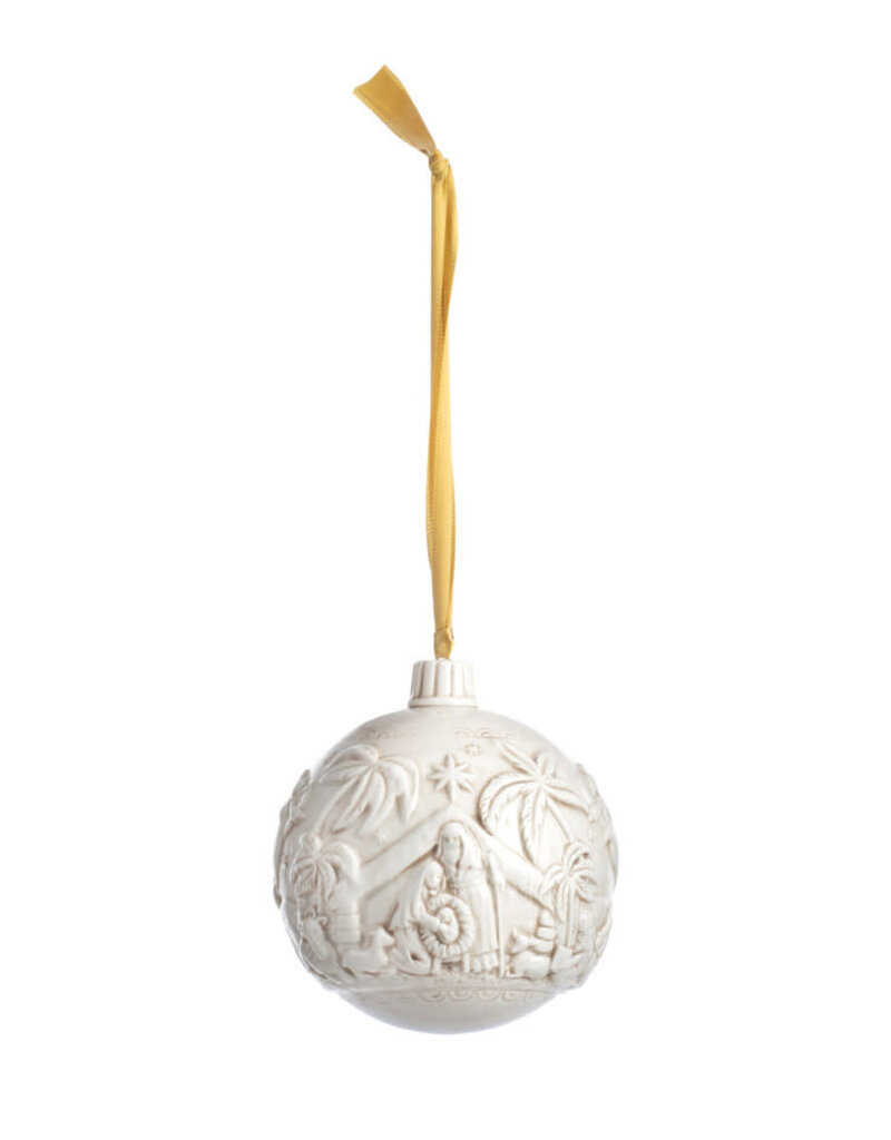 Ceramic Christmas Journey Nativity Ball Ornament