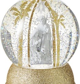 6.25" CARDINAL LIGHTED SWIRLING GLITTER GLOBE