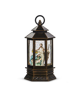 10" HOLY FAMILY LIGHTED WATER LANTERN