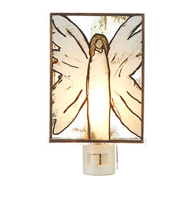 6" STAINED GLASS ANGEL NIGHT LIGHT
