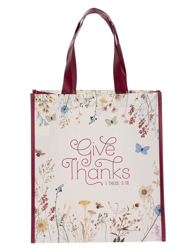 Give Thanks Tote Bag - 1 Thessalonians 5:18
