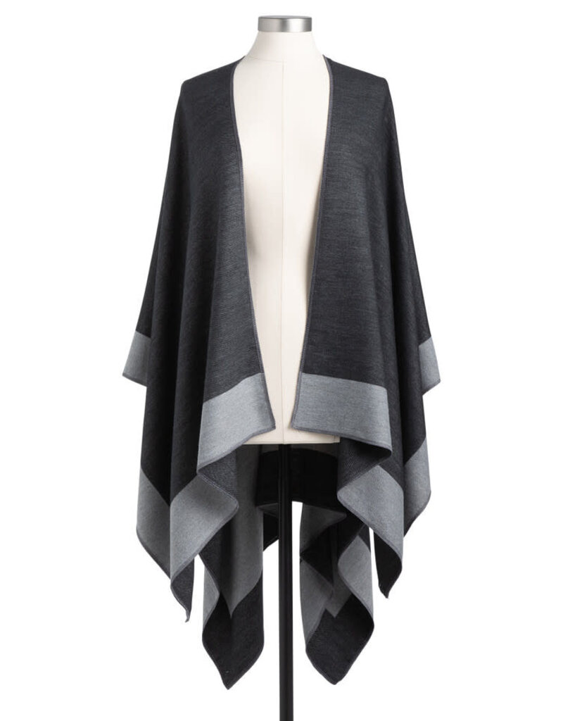 Reversible Kimono - Black and Gray