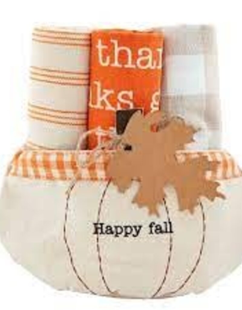 HAPPY CANVAS PUMPKIN TOWEL SET