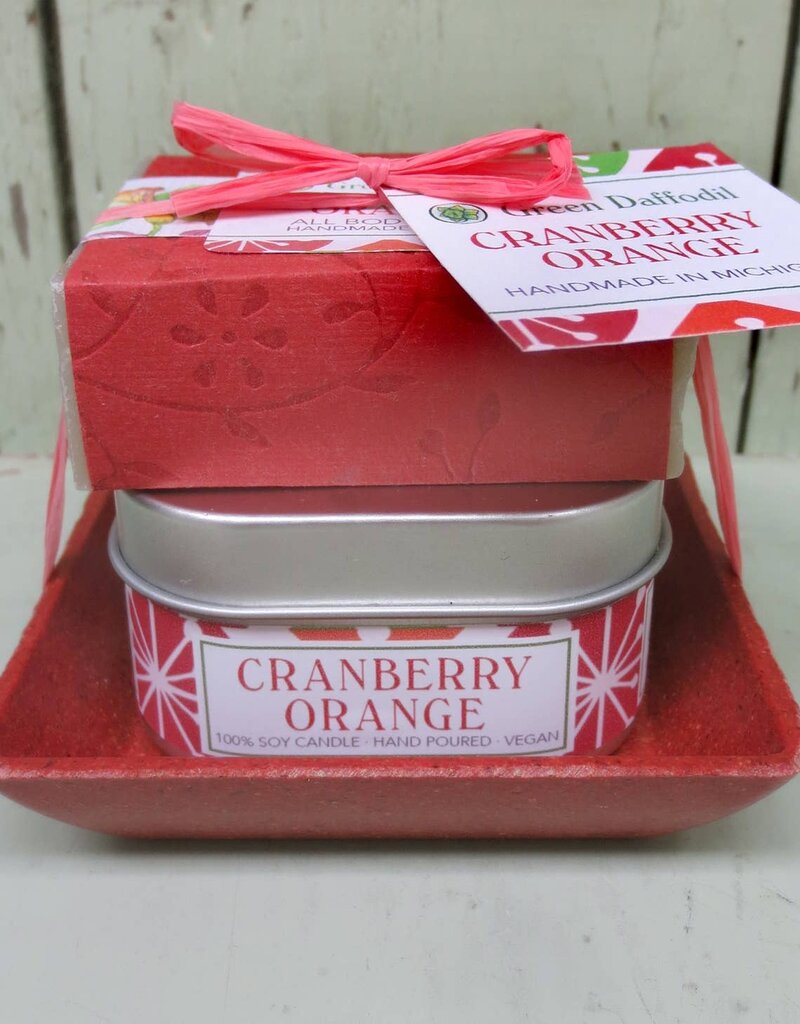 Cranberry Orange Candle & Soap Dish Gift Kit