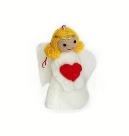 Angel Felt Wool Ornament- Light