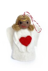 Angel Felt Wool Ornament- Medium