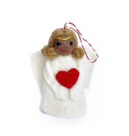 Angel Felt Wool Ornament- Medium