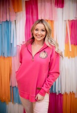 Polka Dot Pumpkin Patch Eletric Pink Pullover