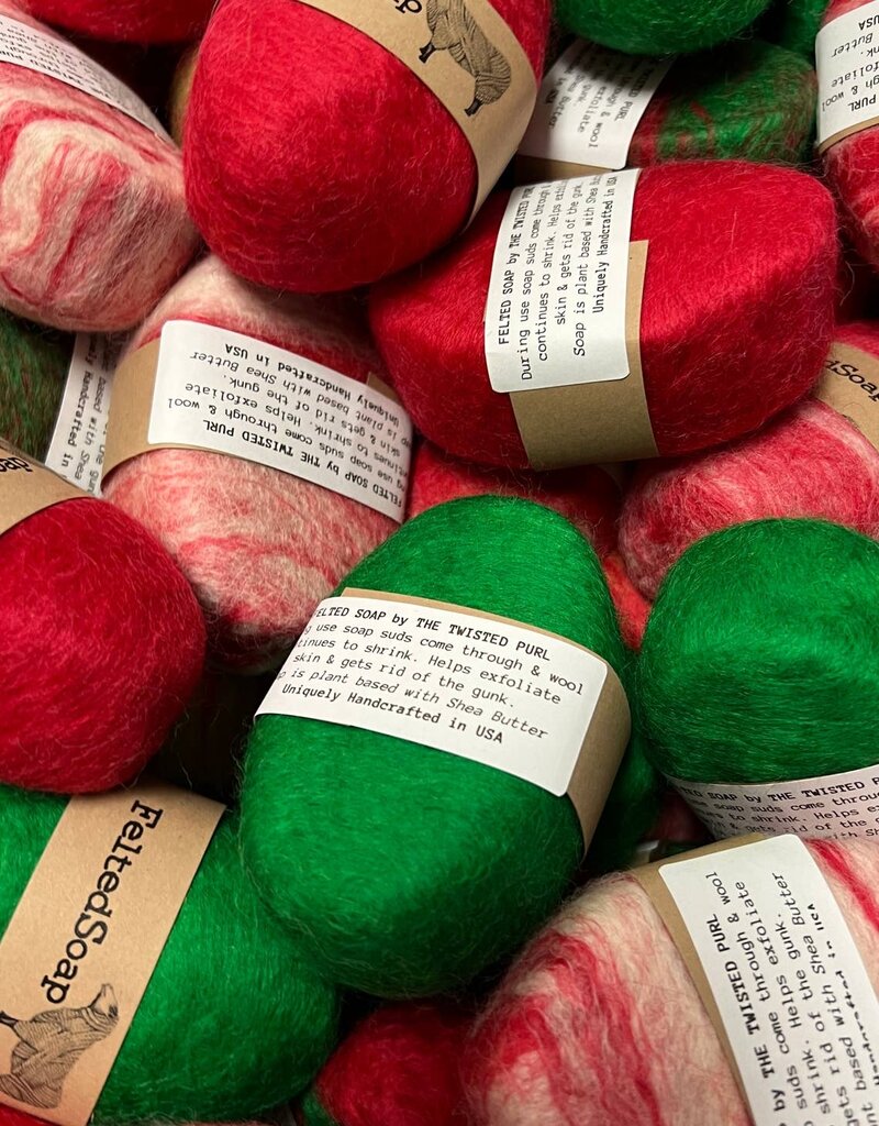 Felted Christmas Soap