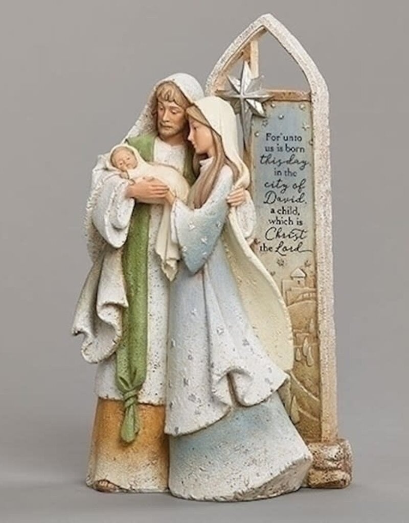 Figurine-Holy Family W/Cross Arch Heavenly Blessings (10")