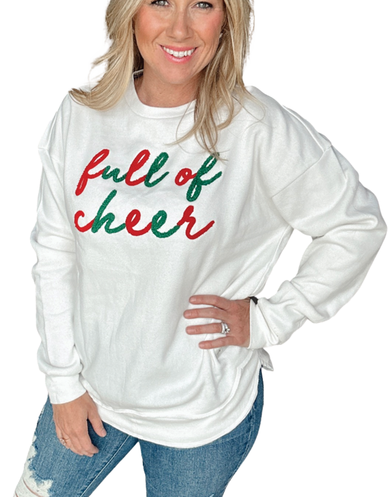 Full of Cheer Belgian Cream High Low Pullover