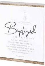 PLAQUE BAPTIZED IN CHRIST 8X10