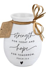 VASE TEXTURED HOLD HOPE STRENGTH & HOPE