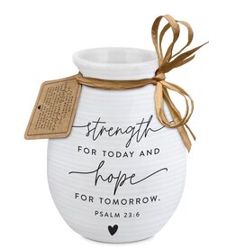 VASE TEXTURED HOLD HOPE STRENGTH & HOPE