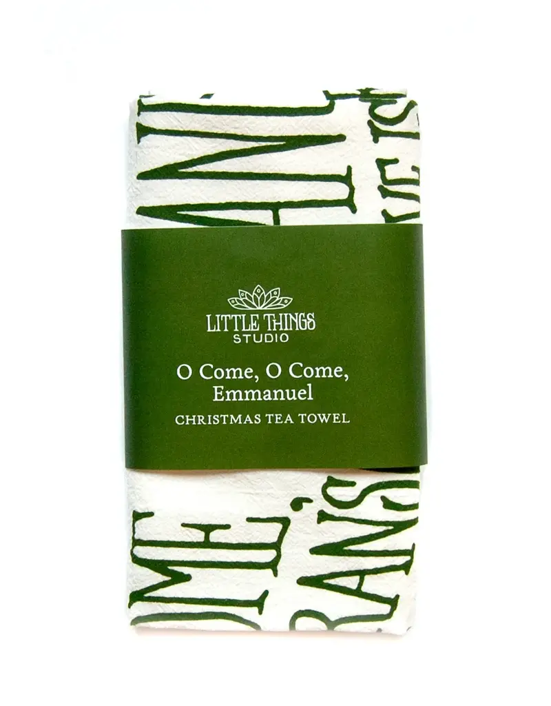 O Come, O Come Emmanuel Christmas Tea Towel