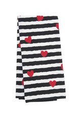 Valentines Heart Striped Kitchen Towel