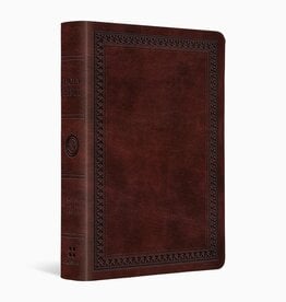 ESV Large Print Compact Bible  TruTone®, Mahogany, Border Design