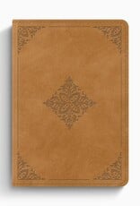 ESV Large Print Bible  TruTone®, Nubuck Caramel, Fleur-de-lis Design