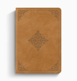 ESV Large Print Bible  TruTone®, Nubuck Caramel, Fleur-de-lis Design