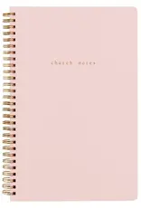 Blush Pink Spiral Church Notes Notebook