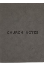 Journal-Church Notes-Suede Cover w/Tie (7" x 9")