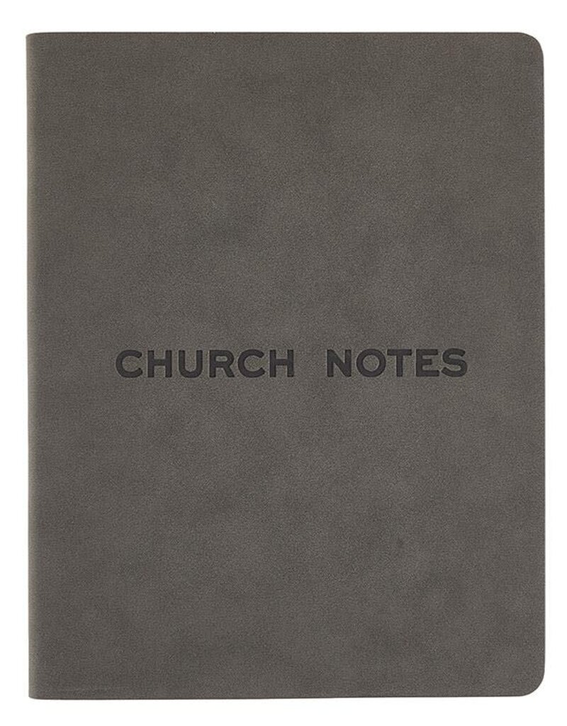 Journal-Church Notes-Suede Cover w/Tie (7" x 9")