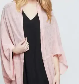 Sheer Lightweight Cocoon Kimono Light Pink