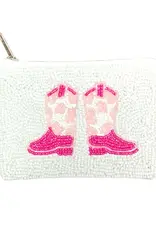 Pink Cowgirl Boots Coin Purse