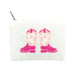 Pink Cowgirl Boots Coin Purse