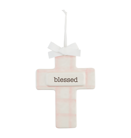 PINK CERAMIC KEEPSAKE CROSS