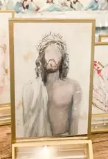 Jesus 'crown of Thorns' in Acrylic Gold Frame 4x6