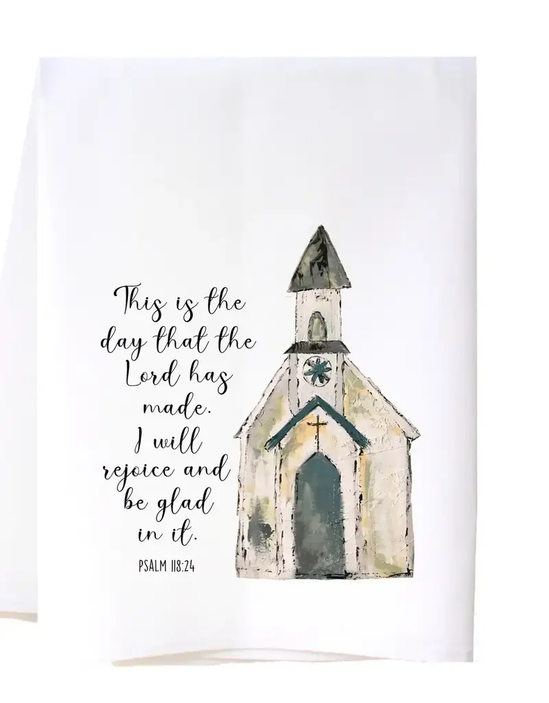 This Is the Day - White Church Flour Sack Towel