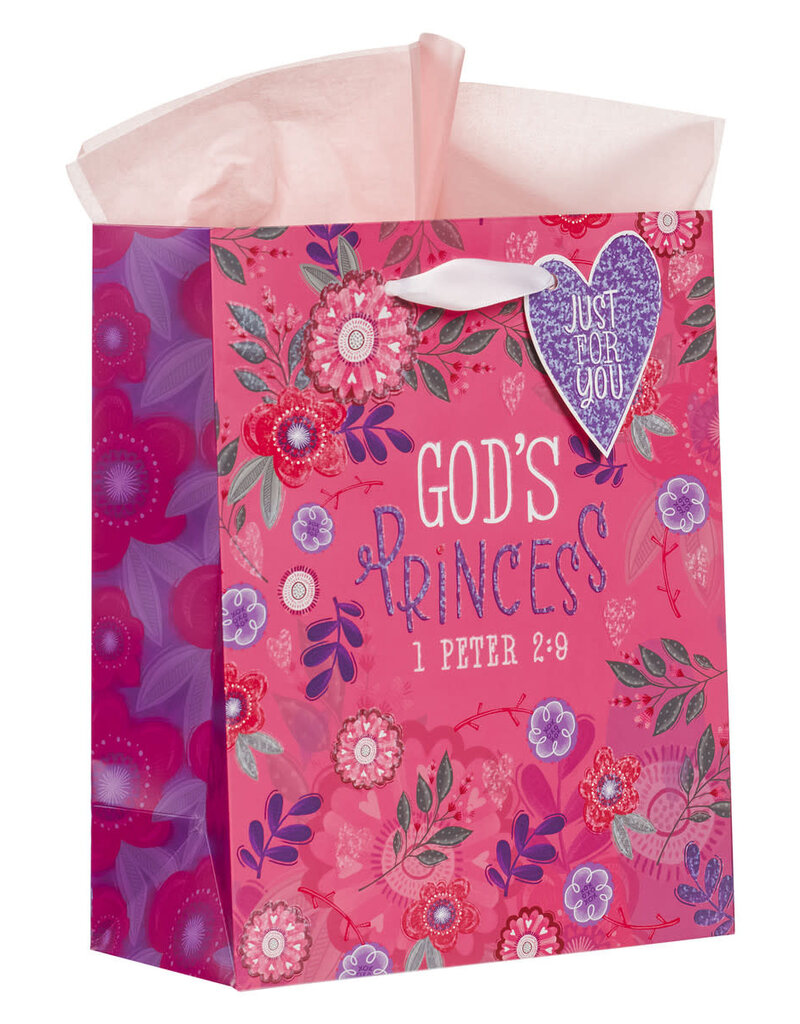 Chosen Loved Beautiful Pink Medium Gift Bag - 1 Peter 2:9