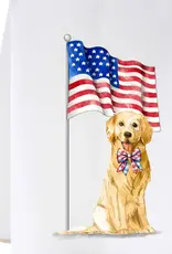 Patriotic Dog Flour Sack Towel