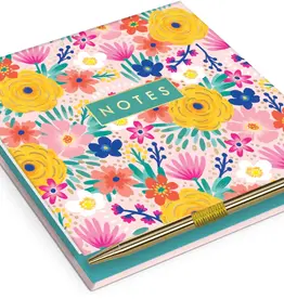 Memo Flip Pad with Pen - Happy Floral