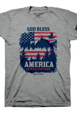 HOLD FAST Mens T-Shirt God Bless America Scene
