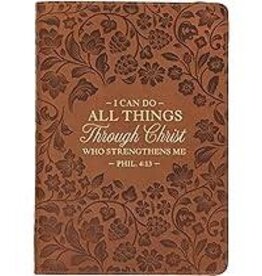 I Can Do All Things Through Christ Journal w/ Zipper Closure - Philippians 4:13