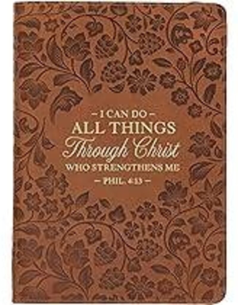 I Can Do All Things Through Christ Journal w/ Zipper Closure - Philippians 4:13