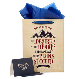 Gift Bag with Card-Large Portrait-Desires of Your Heart Ps. 20:4