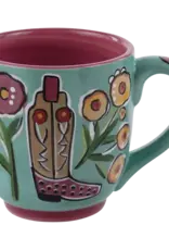 Cowgirl Boots and Flowers Mug
