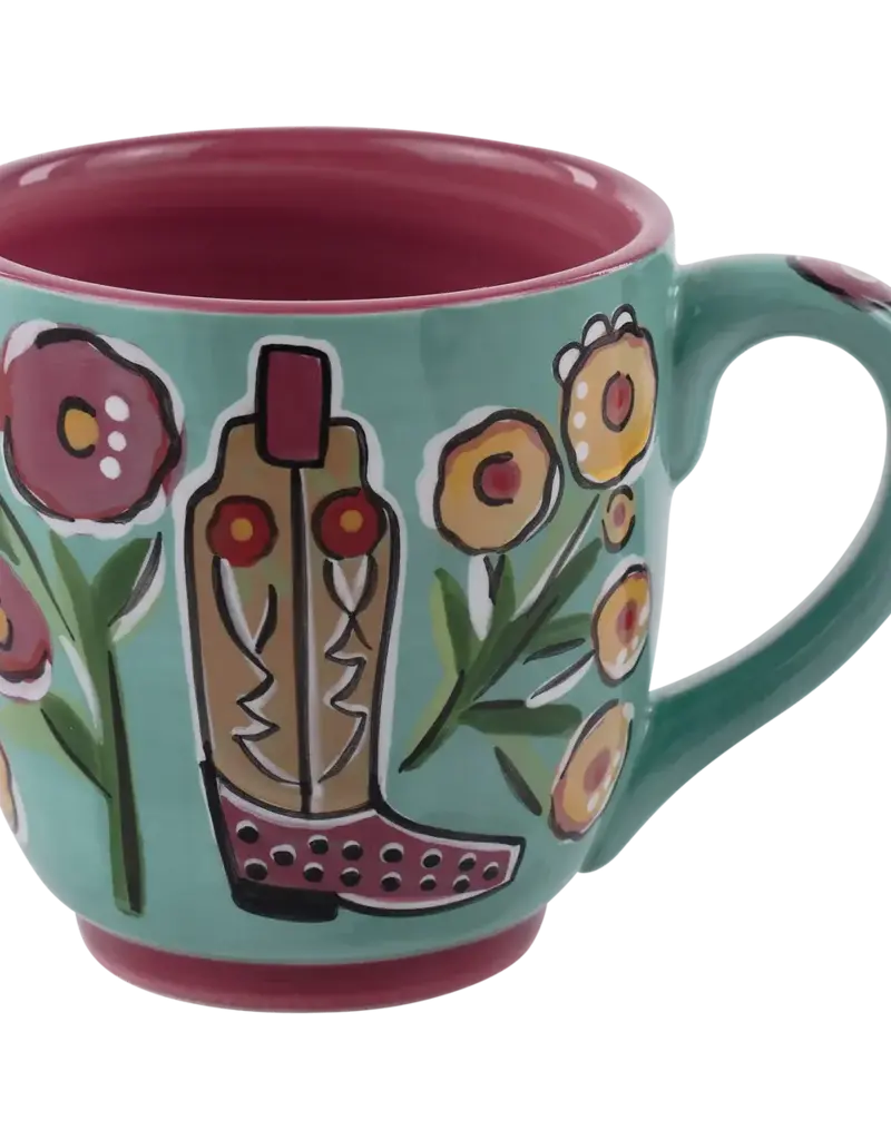 Cowgirl Boots and Flowers Mug