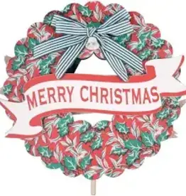Merry Christmas Wreath Topper