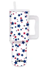 Red, White, Blue Star 38 oz Tumbler w/ Handle