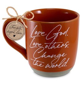 COFFEE MUG LOVE GOD LOVE OTHERS SIENNA