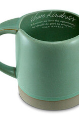 COFFEE MUG SHARE KINDNESS SEAFOAM GREEN