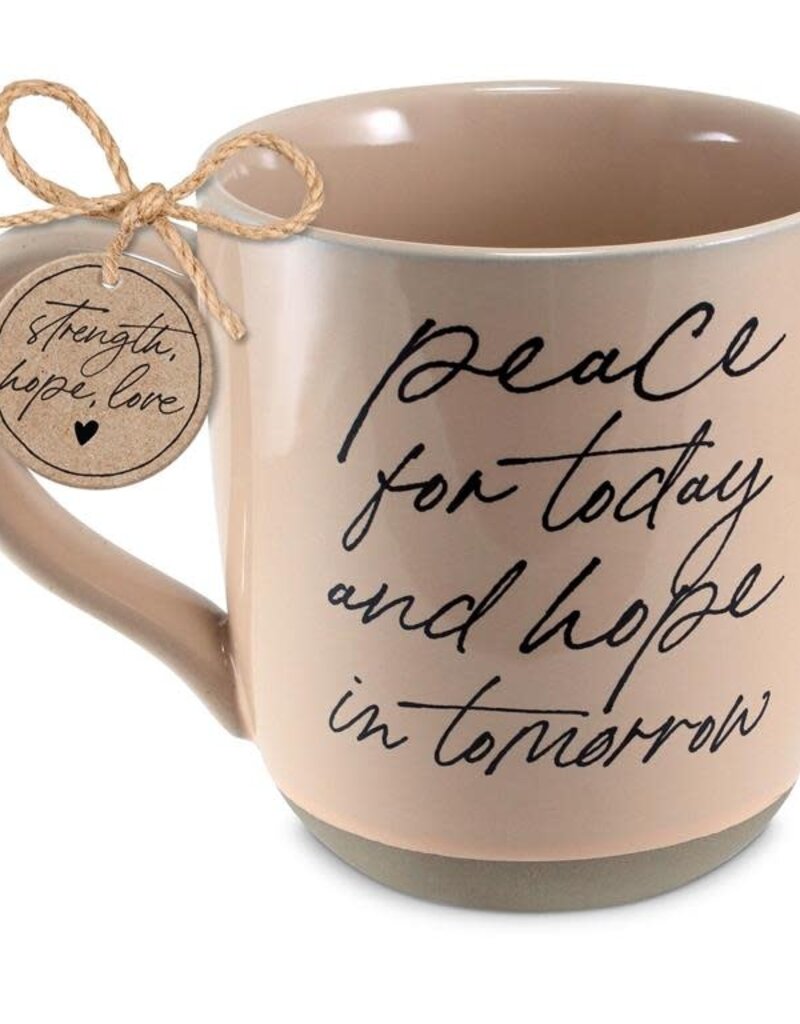 COFFEE MUG PEACE FOR TODAY PEACH